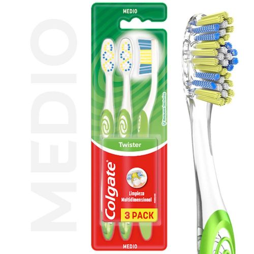 Cepillo de dientes twister medio 3u