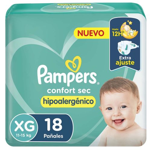 Pañales confort sec plus talle xg (18 unidades)