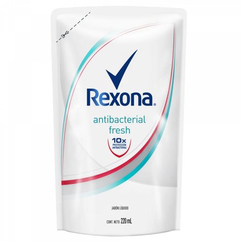 Jabón líquido antibacterial fresh para manos repuesto 220 ml