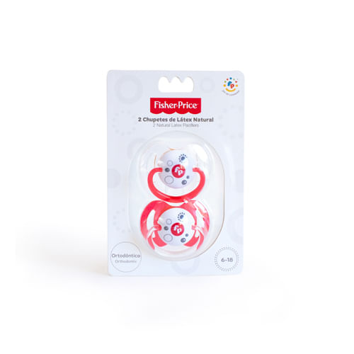Chupete de latex con tetina para ortodoncia 6-18 meses (2 unidades)