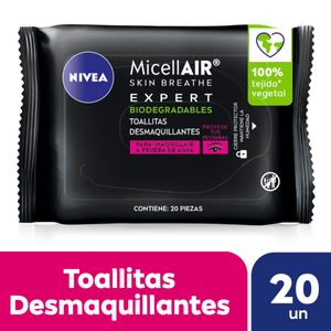 Toallitas desmaquillantes micellair expert a prueba de agua (20 unidades)