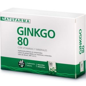 Suplemento dietario ginkgo 80 miligramos (30 comprimidos)