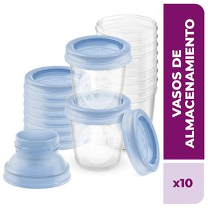 Vasos para almacenar leche materna scf618/10 (10 unidades)