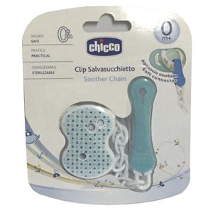 Clips con cadena celeste
