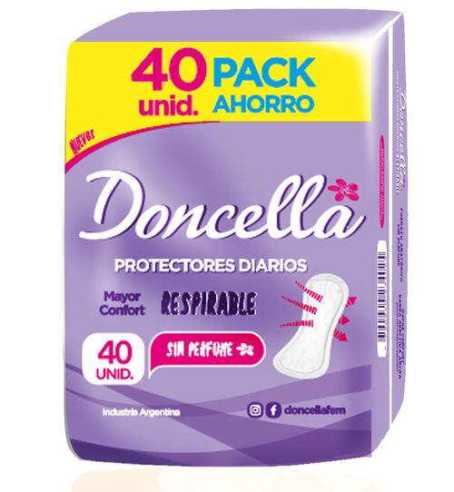Protector diario pocket sin perfume (40 u)