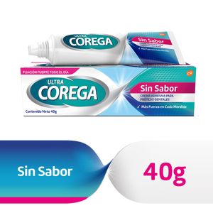 Adhesivo para prótesis dentales ultra crema sin sabor 40 gr