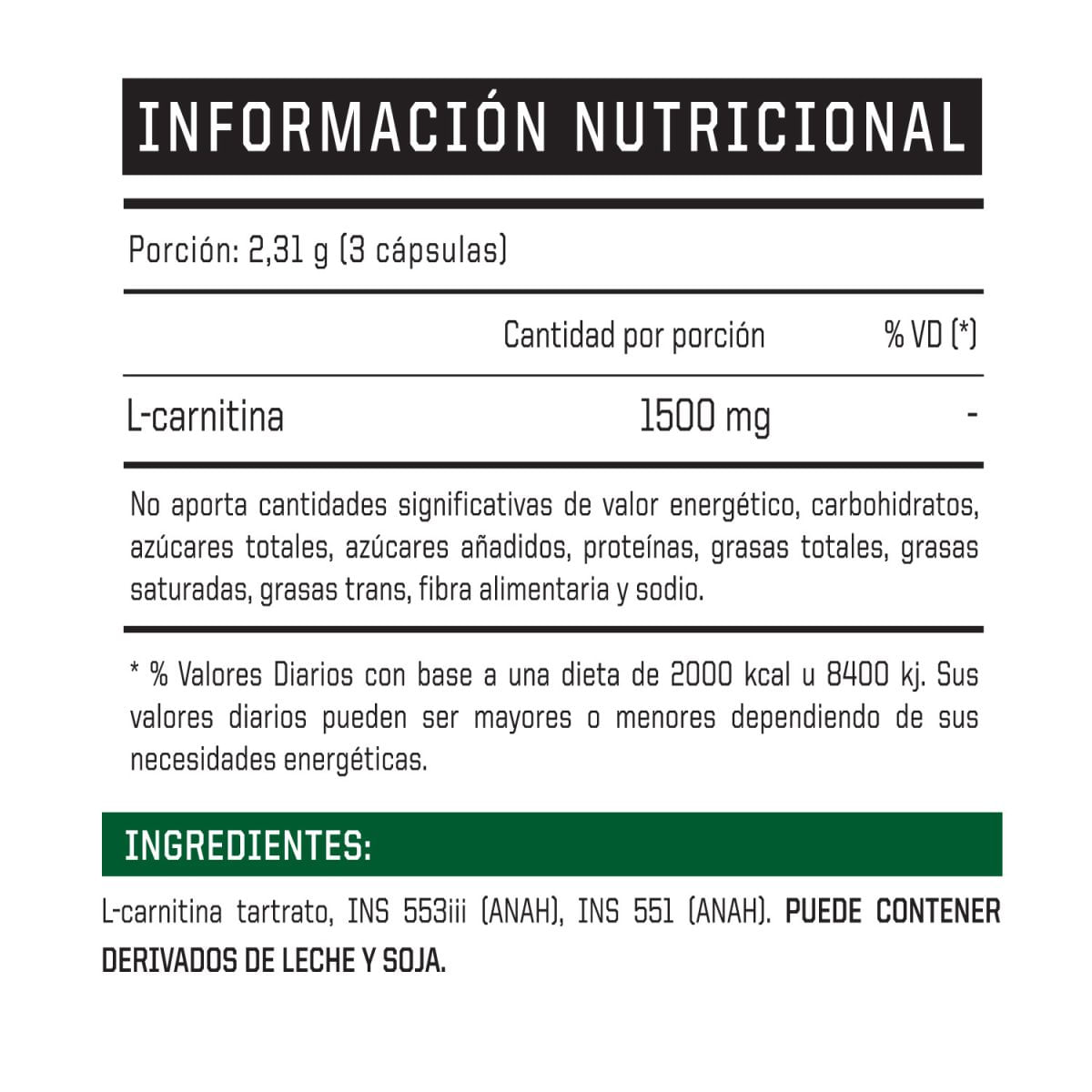 l carnitina ena Suplemento deportivo carnitina pro burn x 60 capsulas