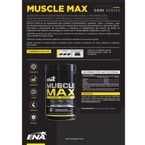 Suplemento deportivo muscle max (90 tabletas)