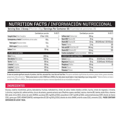 Suplemento deportivo pre war 400 gr