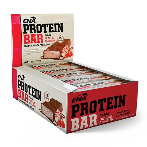 Barra protein bar frutillas a la crema (16 barras)