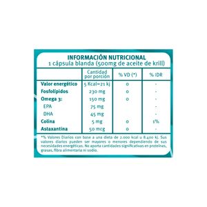 Omega 3 aceite de krill (24 cápsulas blandas)