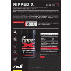 Suplemento deportivo quemador ripped 60 cáspsulas