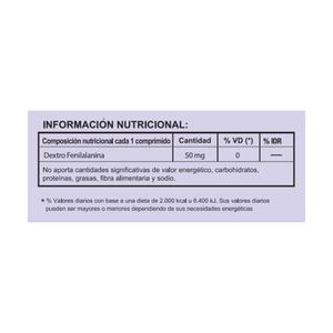 Suplemento dietario con fenilalanina (30 comprimidos)