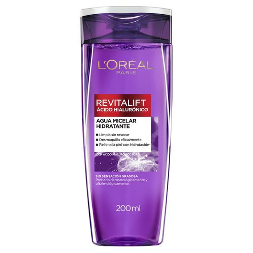 Agua micelar revitalift ácido hialurónico 200 ml