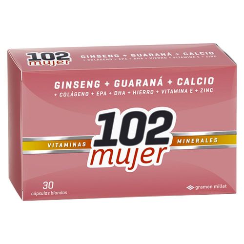 Vitaminas y minerales 102 años mujer por 30 capsulas