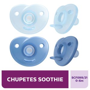 Chupete soothie azul 0-6M (2 unidades)