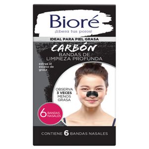 Bandas de Limpieza Facial Carbon Activado (6 Unidades)