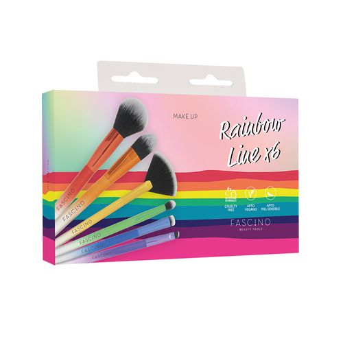 Set de brochas rainbow (6 unidades)