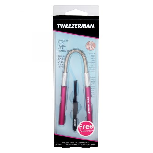 Juego de Removedor de vello facial de acabado suave rosa y mini pinza