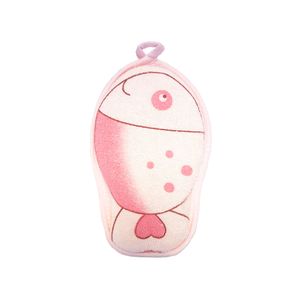 Esponja de baño para bebé rosa
