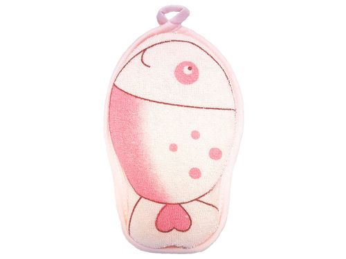Esponja de baño para bebé rosa