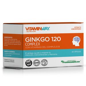 Suplemento dietario ginkgo 120 complex (60 cápsulas)