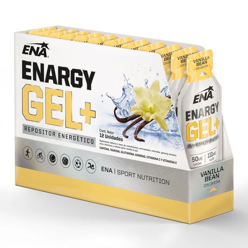 Suplemento deportivo enargy gel + cafeína sabor vainilla (12 unidades)