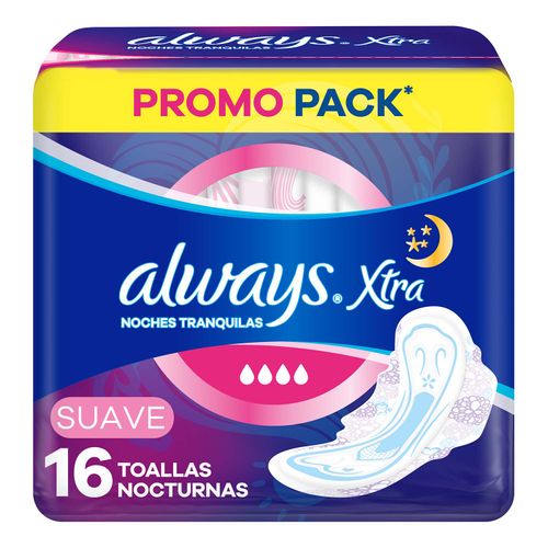 Toallas xtra noches tranquilas suave  (16 Unidades)