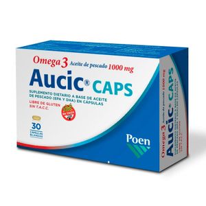 Suplemento dietario omega 3 aceite de pescado (30 cápsulas blandas)