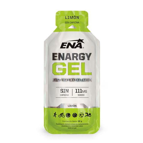 Suplemento deportivo enargy gel sabor limón (12 sobres)
