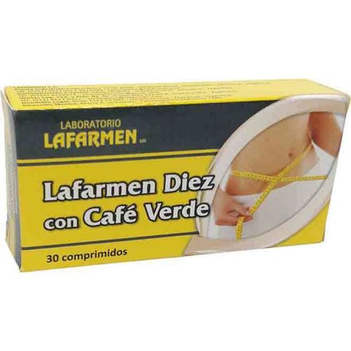 Cafe verde compuesto por 30 comprimidos