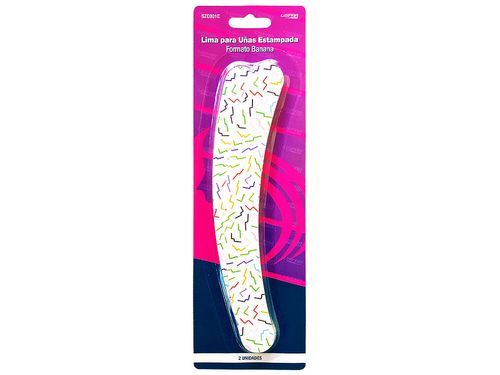 Lima para uñas estampada banana 2 un