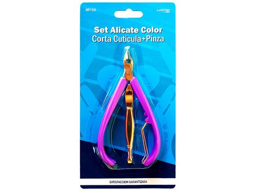 Set alicate color (corta cuticula + pinza)