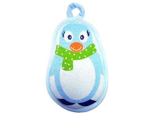 Esponja de baño para bebé celeste