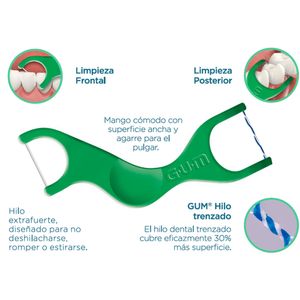Hilo dental flosser dual technique con mango (20 unid)
