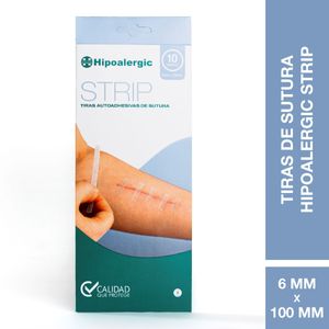 Tira autoadhesiva de sutura strip 6mm x 100mm (10 unidades)