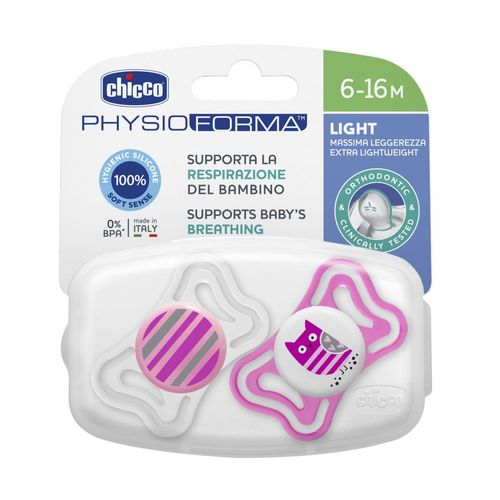 Chupete physio light girl 6 a 16 meses 2 unidades
