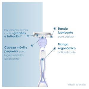Máquina de afeitar para mujer zona intima (4 unidades)
