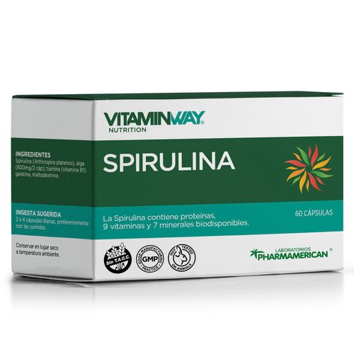 Suplemento dietario spirulina (60 cápsulas)