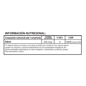 Selenio orgánico 200 mcg (30 comprimidos)
