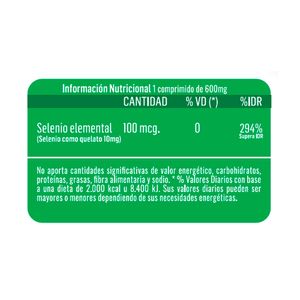 Quelat selenio 100 mg (30 comprimidos)