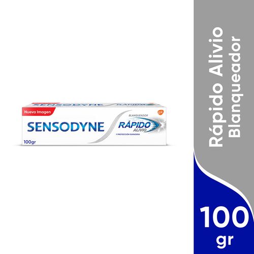 Pasta dental rapido alivio blanqueador para dientes sensibles 100 grs
