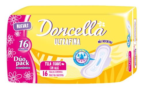 Toallitas ultrafinas pocket tela suave (16 u)