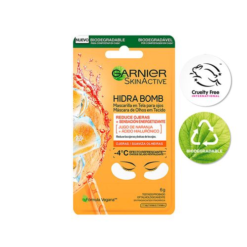 Mascarilla para ojos naranja biodegradable (1 unidad)