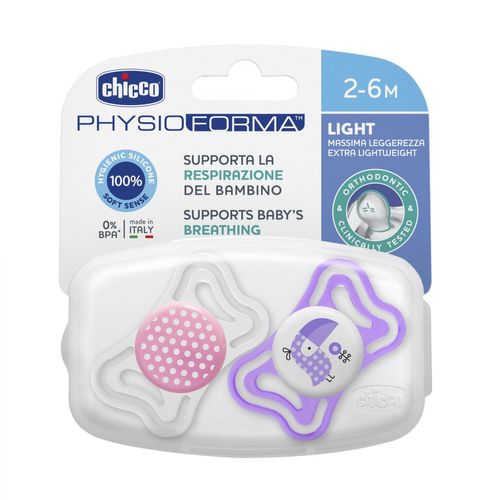 Chupete physio light girl 2 a 6 meses 2 unidades