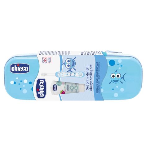 Set de higiene bucal celeste + 12 meses