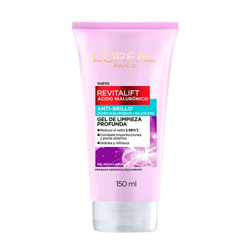 Gel de limpieza anti brillo revitalift 150 ml