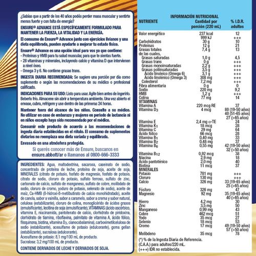 Suplemento nutricional advance café 220 ml
