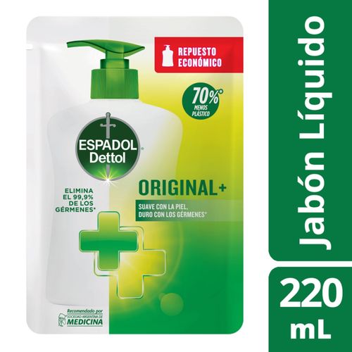Jabón líquido antibacterial original repuesto 220 ml
