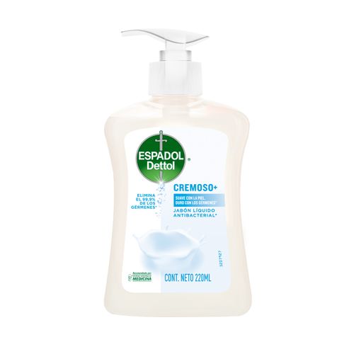 Jabón líquido antibacterial cremoso 220 ml